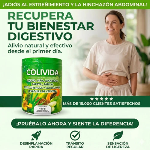 DILE ADIOS AL ESTREÑIMIENTO Y A LA PESADEZ CON COLIVIDA 🤗
