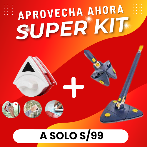 SÚPER KIT DE LIMPIEZA: CLEAN MAGNETICO + TRAPEADOR 360